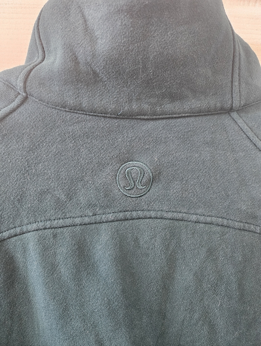 Lululemon Scuba Oversized Funnel-Neck Half-Zip - Storm Teal Gold Zip - M/L - Picture 4 of 5